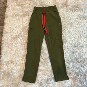 FIGS: Women's Dark Olive Yola High Waisted - XXS - Petite / Dark Olive